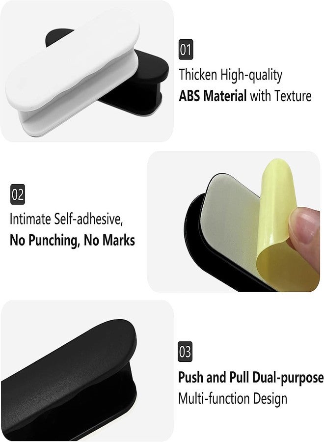 Mockery Self-Adhesive Door and Window Handles - Pack of 4, Plastic Furniture Handles for Drawers, Cabinets, Refrigerators, Auxiliary Doors (White) - Image 5